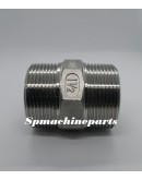 Stainless Steel SS304 Male Straight Hexagon Joint Nipple 1 1/2" (40mm)