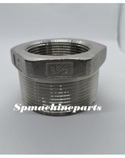 Stainless Steel SS304 Hexagon Reducing Bush Male To Female 1 1/2" (40mm)