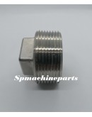 Stainless Steel SS304 Square Head Plug Male Fitting 1 1/2" (40mm)