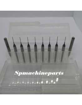 Top 10Pcs Tungsten Carbide PCB Drill Bit 0.35mm, P0353-DUS42065