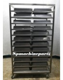 Stainless Steel Multi-Layer Shelf Rack With 24 Tiers Trolley (Used)