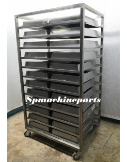 Stainless Steel Multi-Layer Shelf Rack With 24 Tiers Trolley (Used)