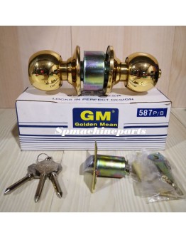 Heavy Duty Gold Cylindrical Door Lock Set 3100