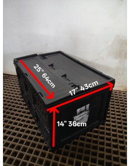 Foldable Storage Container Large Black Tote Box 