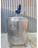Stainless Steel Mixing Tank with a top-mounted 3 HP Gear motor