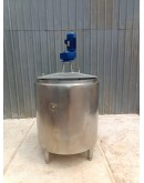 Stainless Steel Mixing Tank with a top-mounted 3 HP Gear motor